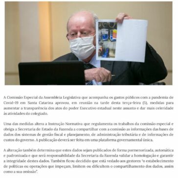 Comissão especial aprova medidas para aumentar transparência – Folha do Litoral