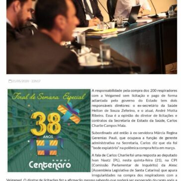 CPI dos respiradores aponta responsabilidade para antigo e atual secretários de saúde – Jornal Regional