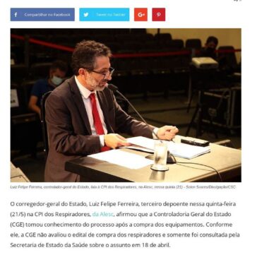 Corregedor-geral diz que CGE só foi acionada após a compra dos respiradores – Correio SC