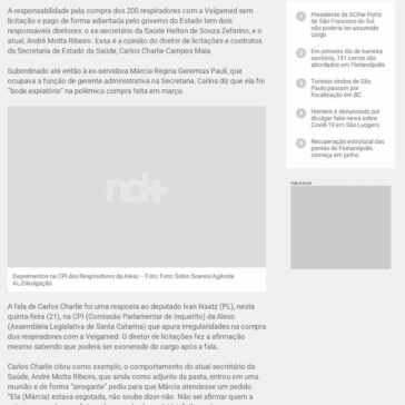 CPI dos respiradores aponta responsabilidade para antigo e atual secretários de saúde – Nd Online