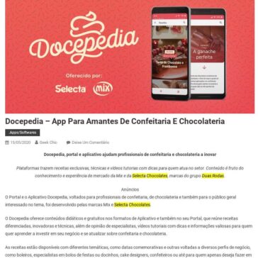 Docepedia – app para amantes de confeitaria e chocolateria – Geek Chic