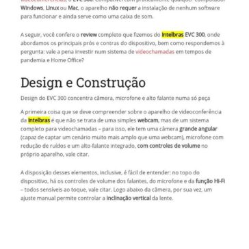 Intelbras EVC 300 é um sistema de videoconferências portátil e completo – Mercado ETC