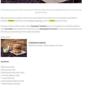 Três receitas para comemorar o Dia Mundial do Hambúrguer sem sair de casa – Capital Gourmet