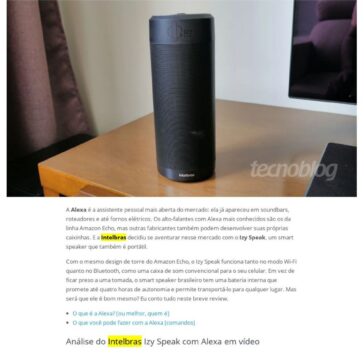 Intelbras Izy Speak: Alexa em smart speaker brasileiro – Tecnoblog