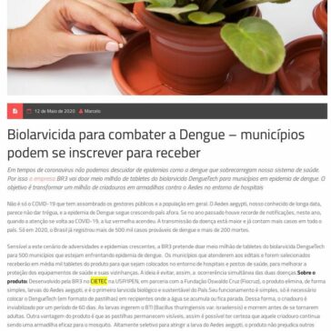 Biolarvicida para combater a Dengue – municípios podem se inscrever para receber – Marreta Urgente