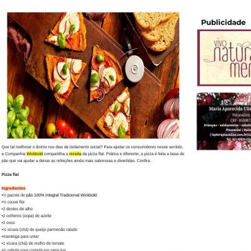 Receita para o fim de semana: pizza flat – Comida na mesa