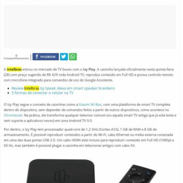 Intelbras lança TV box Izy Play com Android por R$ 429 – Goiaba Tech