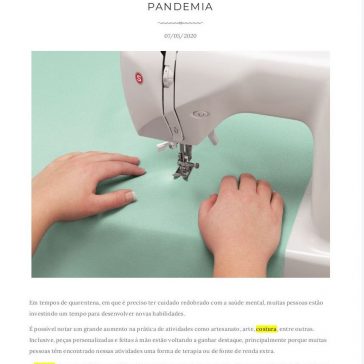 Quarentena: costura pode ajudar a diminuir o nível de stress em tempos de pandemia – ViCkNeWs