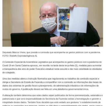 Alesc: Comissão Especial aprova medidas para aumentar transparência – Lages Hoje