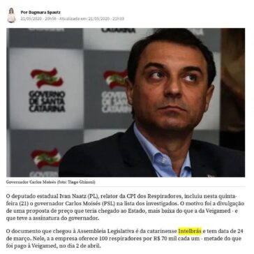 CPI dos Respiradores inclui Moisés na lista de investigados – NSC Total