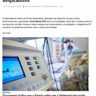 Incluir Moisés em investigação não é consenso entre membros da CPI dos Respiradores – Jornal Floripa