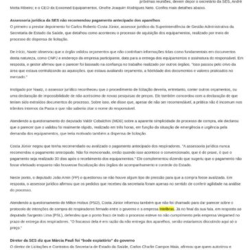 CPI dos Respiradores abre nova fase com depoimentos de controlador e servidores da Saúde – Clic SC