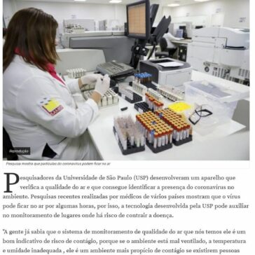 Pesquisadores da USP desenvolvem aparelho que detecta presença de coronavírus no ar – Agora RN