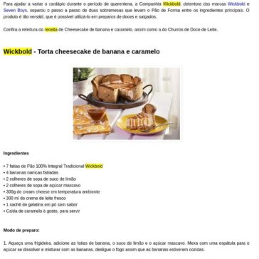 Companhia Wickbold ensina receitas de sobremesas com pão de forma – Blog Jornal da Mulher