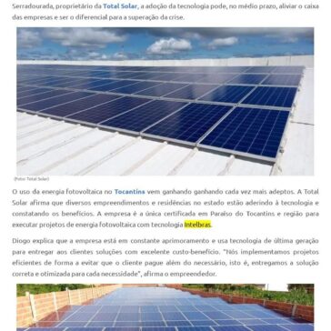 Total Solar recomenda energia fotovoltaica para empresas economizarem e superarem crise – Surgiu