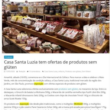 Casa Santa Luzia tem ofertas de produtos sem glúten – Comida de Sampa
