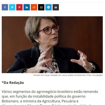 POLÍTICA: Entidades do agro saem em defesa da ministra Tereza Cristina – Cerrado Editora