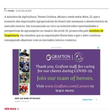 Tereza Cristina: exportação agropecuária em alta não ameaça abastecimento interno – Aqui Notícias