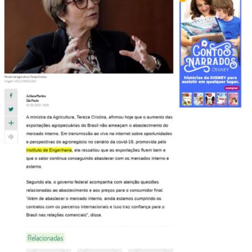 Tereza Cristina: exportação agropecuária em alta não ameaça abastecimento interno – BOL Notícias