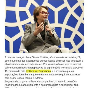 Tereza Cristina: exportação agropecuária em alta não ameaça abastecimento – Central de Notícias