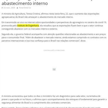 Exportação agropecuária em alta não ameaça abastecimento interno – Portal Amirt