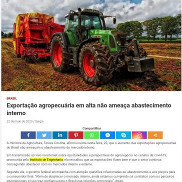 Exportação agropecuária em alta não ameaça abastecimento interno – Portal Onda Sul