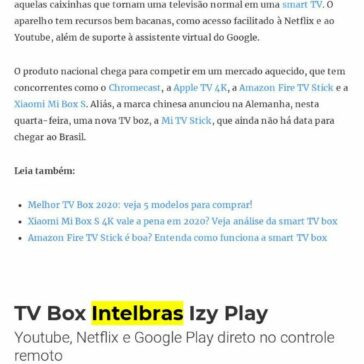 Izy Play é a nova TV Box da Intelbras; confira preços – Zoom