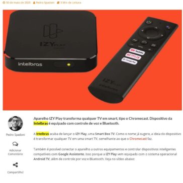 Conheça o IZY Play, nova Smart Box TV da Intelbras – Showmetech