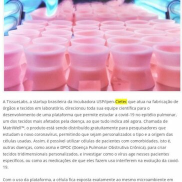 Nova plataforma permite estudar a covid-19 no epitélio pulmonar – Biblioteca FMUSP