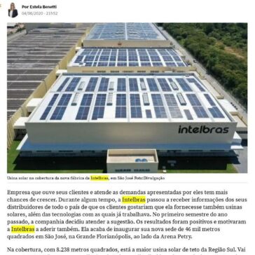 Maior usina solar de teto da Região Sul é inaugurada em SC – NSC Total