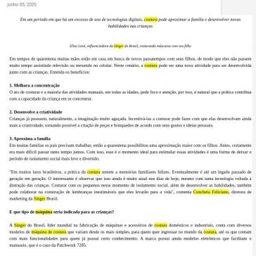 Quarentena: 3 benefícios da costura como atividade para crianças – O resumo da moda
