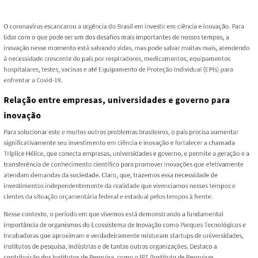 Inovação depende da tríplice empresa, universidade e governo  – ResumoCast