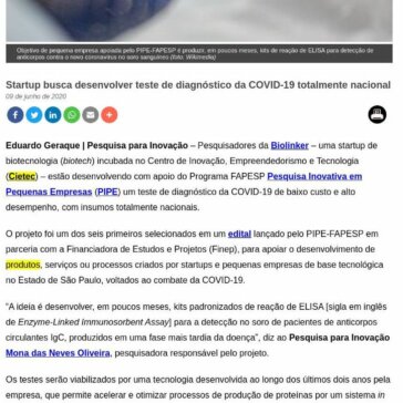 Startup busca desenvolver teste de diagnóstico da COVID-19 totalmente nacional – FAPESP PESQUISA