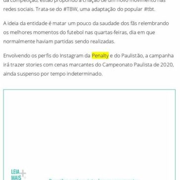 Campanha digital relembra os melhores momentos do Paulistão 2020 – Gazeta Esportiva