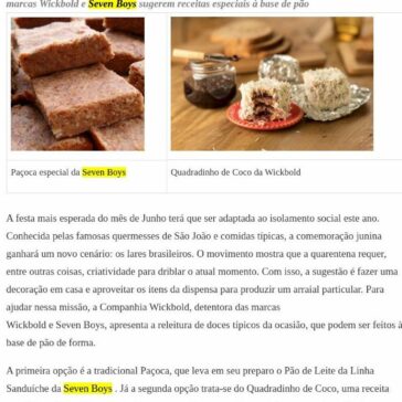 FESTA JUNINA NA QUARENTENA: RELEITURA DE DOCES TÍPICOS CONTAM COM ITENS DA DISPENSA – Alice Varajão