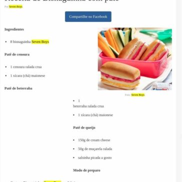 Receita de Bisnaguinha com patê – Comida e Receitas