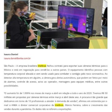 Intelbras vai exportar câmera que mede temperatura corporal – ANBA