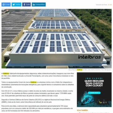 Intelbras: usina fotovoltaica no teto da fábrica – Baguete