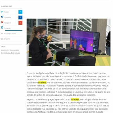 Câmeras térmicas vão medir a temperatura dos visitantes do Parque Vila Germânica e Ramiro Ruediger – O Blumenauense