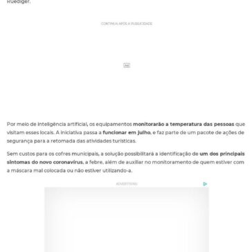 Vídeo: Câmeras térmicas vão medir temperatura do público em dois pontos turísticos de Blumenau – O Correio do Povo