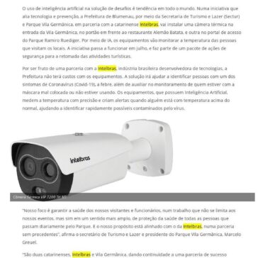 Câmeras térmicas vão medir temperatura de visitantes de parques em Blumenau – Security Brasil