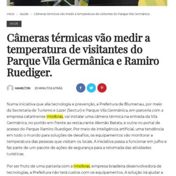 Câmeras térmicas vão medir a temperatura de visitantes do Parque Vila Germânica e Ramiro Ruediger.  – SN