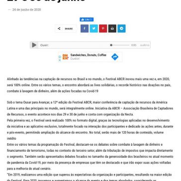 Festival ABCR 2020 100% digital: maior evento do país sobre mobilização de recursos acontece nos dias 29 e 30 de junho – Revista Amazonia