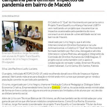 STOPCOVID-19: Coletivo O ’Quê’ faz campanha para diminuir impactos da pandemia em bairro de Maceió – Alagoas Alerta