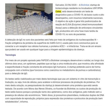 Startup do Cietec desenvolve teste totalmente nacional de diagnóstico da COVID-19 – Ti Bahia