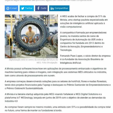WEG compra mais uma startup – Baguete