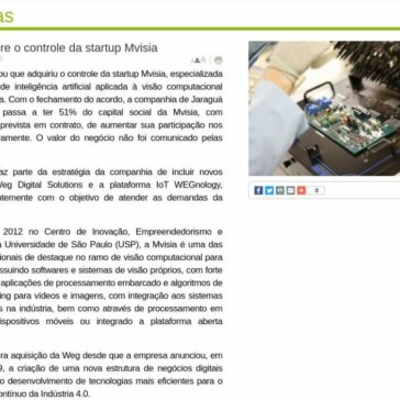 Weg adquire o controle da startup Mvisia – CQ7