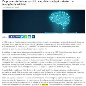 Empresa catarinense de eletroeletrônicos adquire startup de inteligência artificial – StarTupi