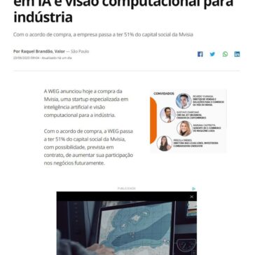 WEG compra startup especializada em IA e visão computacional para indústria – Valor Econômico