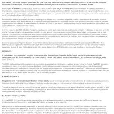 Tributação, combate à lavagem de dinheiro e impactos da Covid-19 no terceiro setor são alguns dos temas do Festival ABCR 2020 – Associação Paulista de Fundações